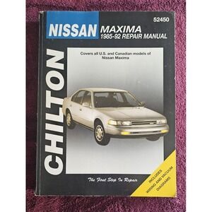 Chilton Nissan Maxima 1985 - 92 Repair Manual US And Canadian Models